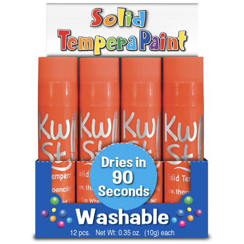 Kwik Stix Solid Tempera Paint Sticks 12/Pkg-Orange - TPG60010-1G5VV - 634901612804