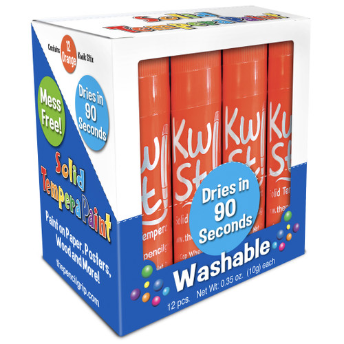 Kwik Stix Solid Tempera Paint Sticks 12/Pkg-Orange - TPG60010-1G5VV