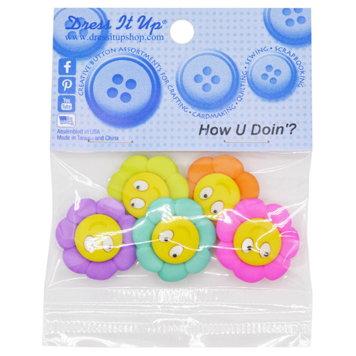 Dress It Up Embellishments-How U Doin? - DIUBTN-6968 - 787117552683