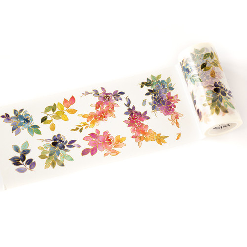 Pinkfresh Studio Washi Tape 4"X10m-Vines & Roses 5A0022GT-1G59Q - 736952885012