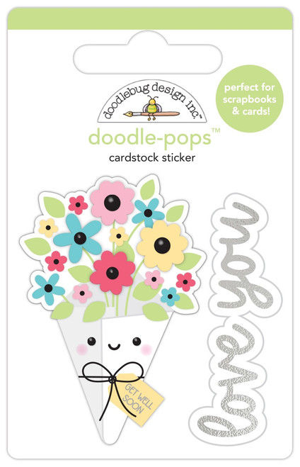 6 Pack Doodlebug Doodle-Pops 3D Sticker-Love You Bunches 5A0023D5-1G6FC - 842715080157