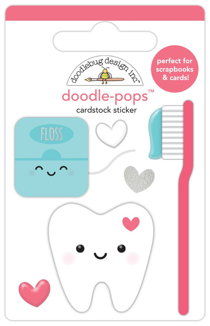 6 Pack Doodlebug Doodle-Pops 3D Sticker-Minty Fresh 5A0023D2-1G6DR - 842715080133