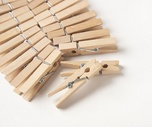 6 Pack - CousinDIY Mini Spring Clothespins 24/Pkg-Natural 1.75" - 20326804