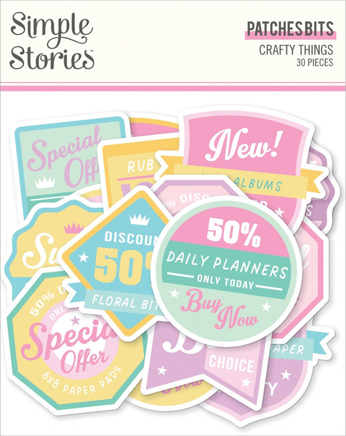 3 Pack - Crafty Things Bits & Pieces 30/Pkg-Patches - 5A0022K3-1G5G7 - 810150771275