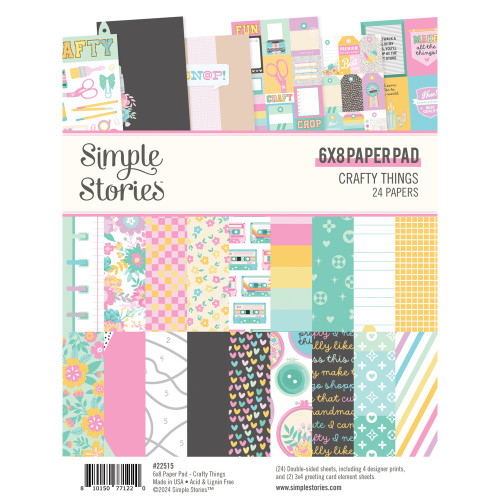 2 Pack - Simple Stories Double-Sided Paper Pad 6"X8" 24/Pkg-Crafty Things - 5A0022LV-1G5G3 - 810150771220