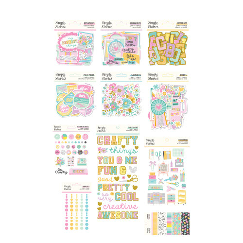 2 Pack - Simple Stories Sticker Book 12/Sheets-Crafty Things - 5A0022M4-1G5GD