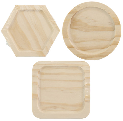 12 Pack Ready To Finish Wood Coaster Assortment-Assortment 2 HK13355 - 726465504319