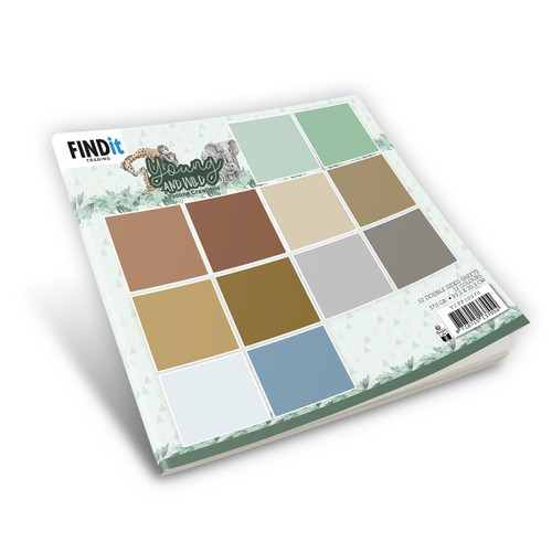 3 Pack - Find It Trading Yvonne Creations Paper Pack 8"X8" 12/Pkg-Solid Colors, Young And Wild - 5A00231P-1G64Q - 8718715137004
