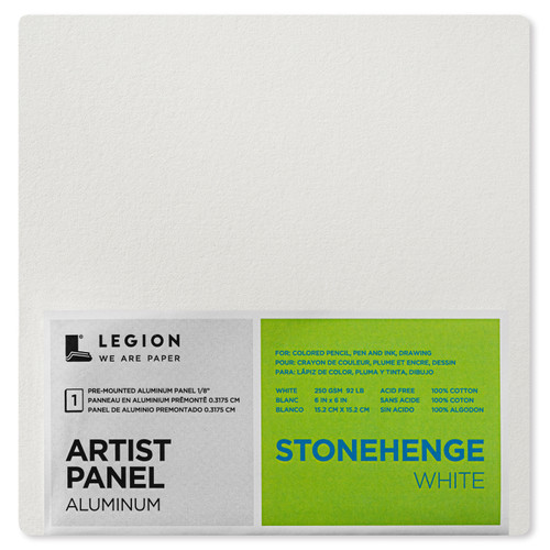 Stonehenge Pre-Mounted Aluminum Artist Panel 6"X6"-For Dry Media - 5A0023G0-1G6GC - 645248338609
