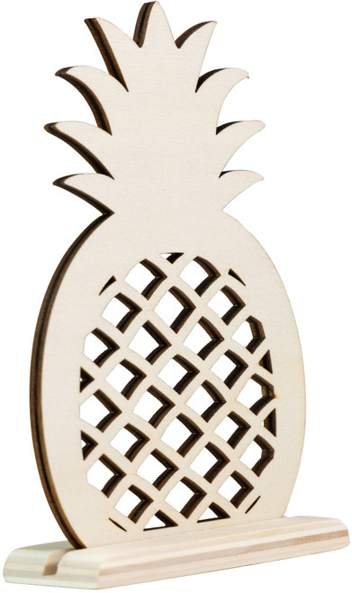 12 Pack Ready To Finish Wood Shape-Laser Cut Standing Pineapple HT-24200 - 726465504975