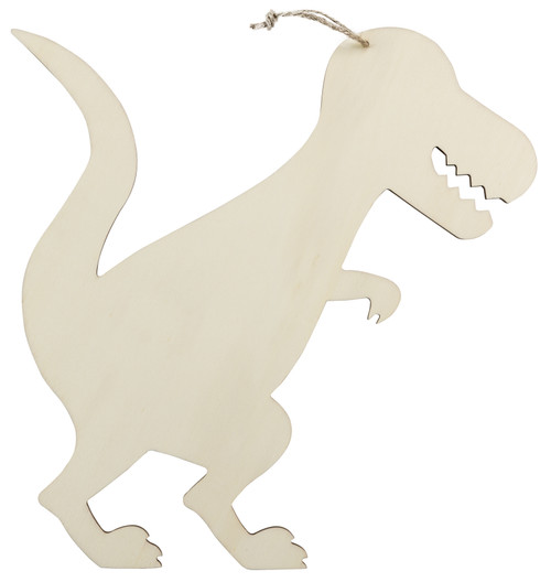 12 Pack Ready To Finish Hanging Wood Shape-T-Rex CH2627A - 726465503558