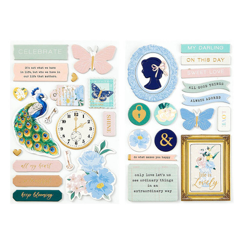 3 Pack - Spellbinders Chipboard Embellishments From Rosie's Studio-Belleview - 5A0022YM-1G60T - 9420041682477