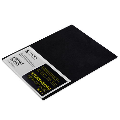 Stonehenge Aqua Coldpress Pre-Mounted Aluminum Panel 8"X10"-Black, For Wet Media - 5A0023FS-1G6GL