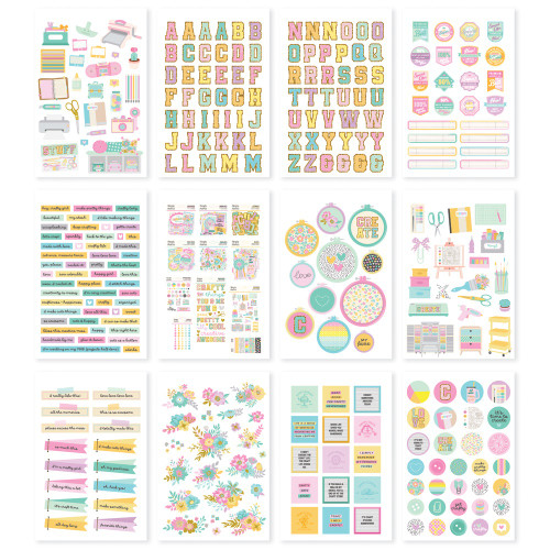 Simple Stories Sticker Book 12/Sheets-Crafty Things - 5A0022M4-1G5GD