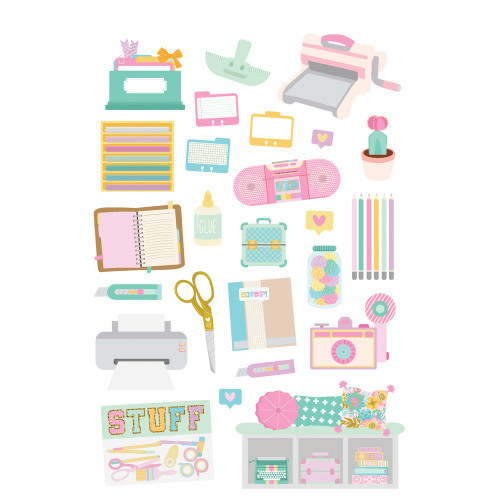 Simple Stories Sticker Book 12/Sheets-Crafty Things - 5A0022M4-1G5GD
