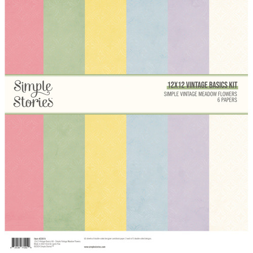 Simple Stories Vintage Basics Kit 12"X12"-Simple Vintage Meadows Flowers - 5A0022LR-1G5H4 - 810150772029