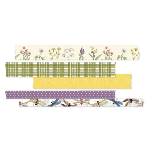 Simple Vintage Meadow Flowers Washi Tape-5/Pkg - 5A0022L3-1G5HQ
