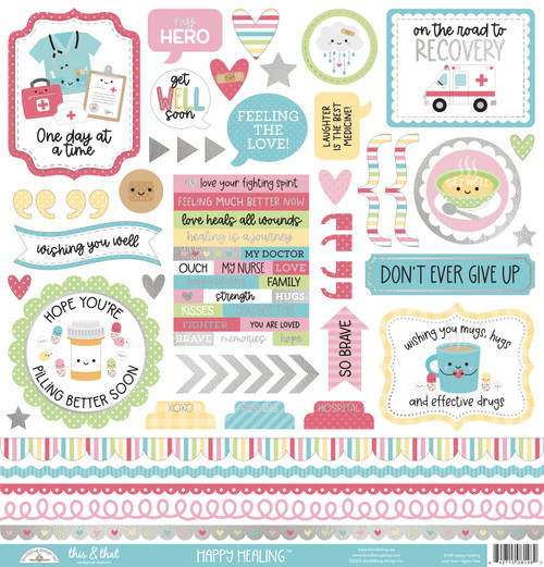 Doodlebug This & That Cardstock Stickers-Happy Healing - 5A0023CP-1G6CR - 842715081482 Doodlebug This & That Cardstock Stickers-Happy Healing - 5A0023CP-1G6CR - 842715081482