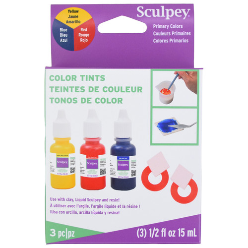 Sculpey Color Tints 3/Pkg-Red, Blue and Yellow 5A0023FB-1G6FV - 715891893319