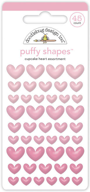 Doodlebug Puffy Stickers-Cupcake Heart 5A0023DG-1G6DC - 842715077072