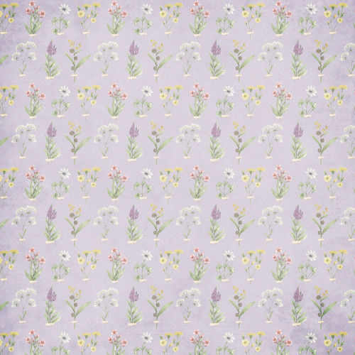 25 Pack Simple Vintage Meadow Flowers Double-Sided Cardstock 12"X12"-Bloom With Grace 5A0022JT-1G5GT