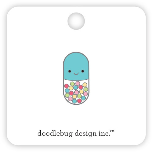 Doodlebug Collectible Enamel Pin-Happy Pill 5A0023CS-1G6FK - 842715080201