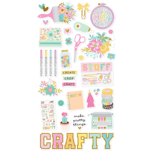 Crafty Things Chipboard Stickers-6"X12" - 5A0022LY-1G5G4