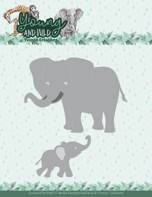 Find It Trading Yvonne Creations Die-Elephants, Young And Wild 5A00231M-1G64S - 8718715136946