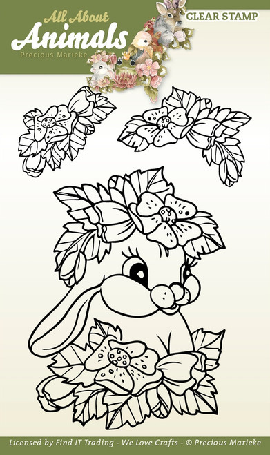 Find It Trading Precious Marieke Clear Stamps-Bunny, All About Animals 5A00232D-1G63Y - 8718715137066