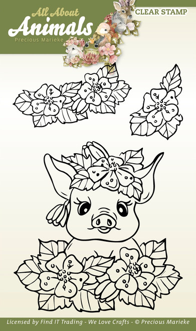 Find It Trading Precious Marieke Clear Stamps-Pig, All About Animals 5A002327-1G643 - 8718715137059