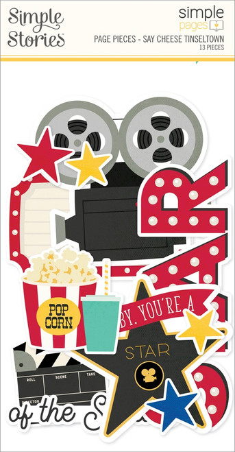 Simple Stories Simple Pages Page Pieces-Say Cheese Tinseltown - 5A0022LH-1G5DF - 810150770865