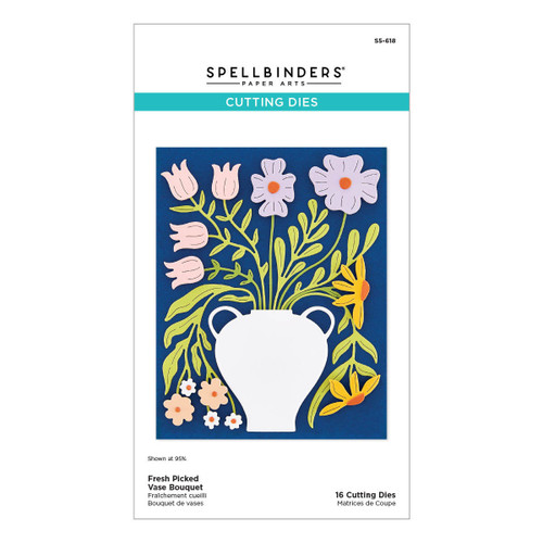 Spellbinders Etched Dies-Fresh Picked Vase Bouquet - 5A0022YL-1G60J - 810146541264