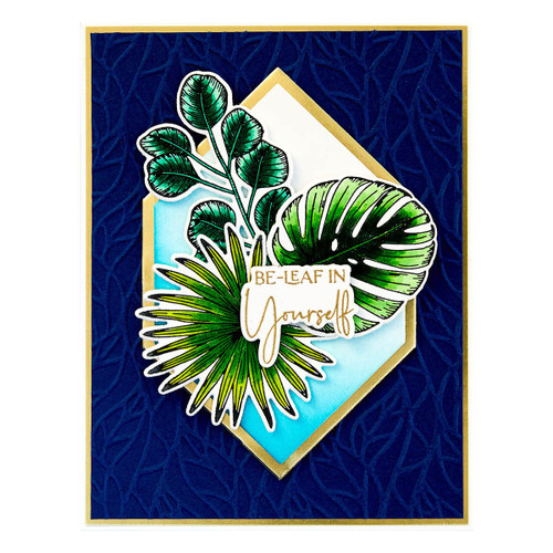 Spellbinders BetterPress Press Plate & Die Set-Tropical Leaves, Propagation Garden - 5A0022YX-1G615