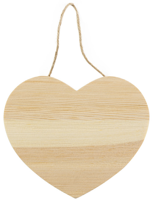 Ready To Finish Hanging Wood Shape-Heart Plaque HK13359 - 726465504340