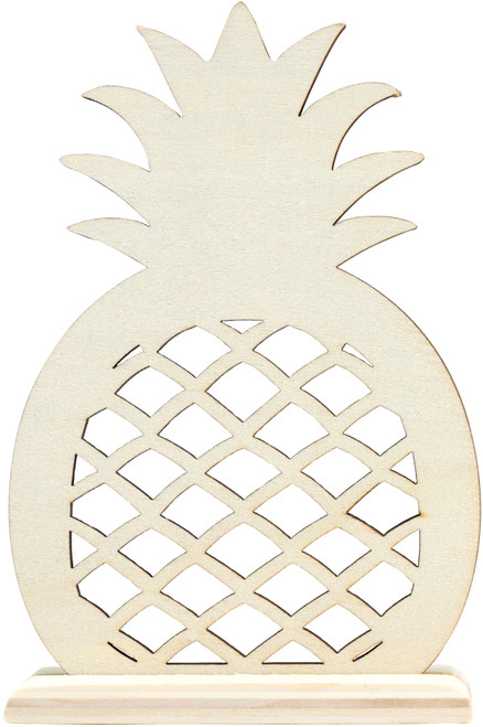 Ready To Finish Wood Shape-Laser Cut Standing Pineapple HT-24200