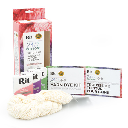 24/7 Cotton Yarn Dye Rit Kit -Petal Pink, Purple, Kelly Green 5A0022TS-1G5VC