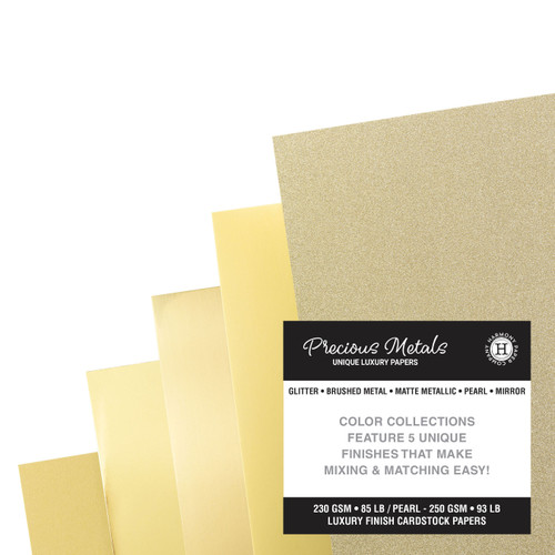 Harmony Precious Metals Cardstock 8.5"X11" 20/Pkg-Gold - A50022P1-G15PQ Harmony Precious Metals Cardstock 8.5"X11" 20/Pkg-Gold - A50022P1-G15PQ