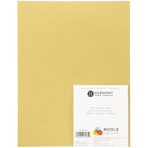 Harmony Precious Metals Cardstock 8.5"X11" 20/Pkg-Gold - A50022P1-G15PQ Harmony Precious Metals Cardstock 8.5"X11" 20/Pkg-Gold - A50022P1-G15PQ
