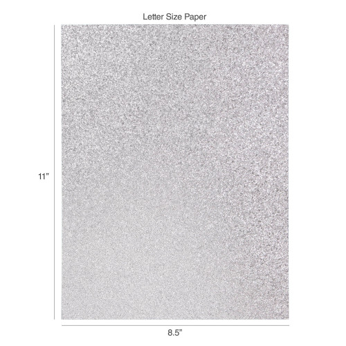 Harmony Diamond Chic Glitter Cardstock 8.5"X11" 20/Pkg-Platinum A50022P6-G15PP