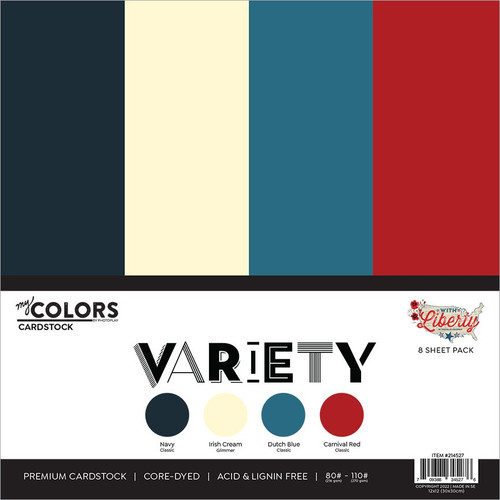 3 Pack PhotoPlay Cardstock Variety Pack 8/Pkg-With Liberty 5A0022N7-1G5M0 - 709388345276