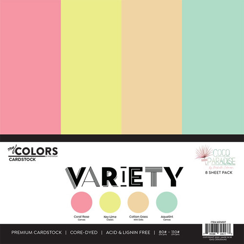 2 Pack PhotoPlay Cardstock Variety Pack 8/Pkg-Coco Paradise 5A0022N2-1G5KN - 709388345177