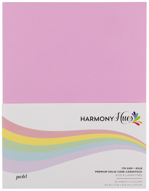 2 Pack - Harmony Hues 65# Cardstock 8.5"X11" 100/Pkg-Pastel - A50022Q1-G15PL - 191648173161 2 Pack - Harmony Hues 65# Cardstock 8.5"X11" 100/Pkg-Pastel - A50022Q1-G15PL - 191648173161