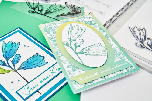 Sizzix A5 Clear Stamp Set With Stencil By Stacey Park-Farfalllina, Cosmopolitan - 5A00217G-1G40M Sizzix A5 Clear Stamp Set With Stencil By Stacey Park-Farfalllina, Cosmopolitan - 5A00217G-1G40M