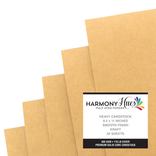 Harmony Hues 110# Cardstock 8.5"X11" 50/Pkg-Kraft - A50022Q0-G15NT Harmony Hues 110# Cardstock 8.5"X11" 50/Pkg-Kraft - A50022Q0-G15NT