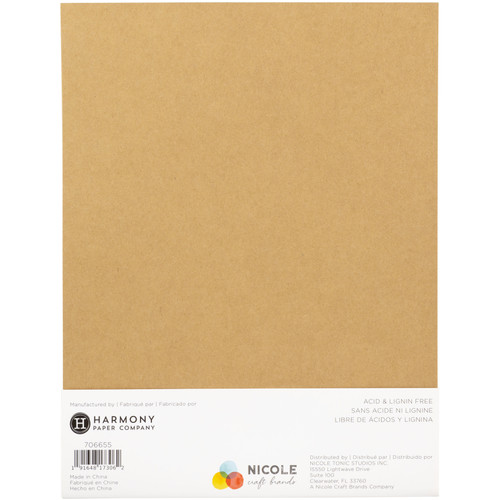 Harmony Hues 110# Cardstock 8.5"X11" 50/Pkg-Kraft - A50022Q0-G15NT Harmony Hues 110# Cardstock 8.5"X11" 50/Pkg-Kraft - A50022Q0-G15NT