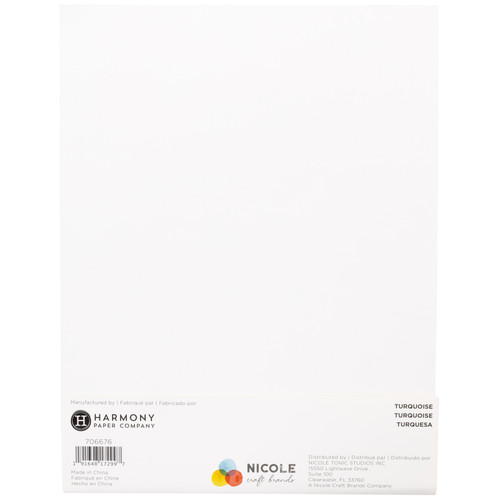 Harmony Diamond Chic Glitter Cardstock 8.5"X11" 20/Pkg-Turquoise - A50022PV-G15PH Harmony Diamond Chic Glitter Cardstock 8.5"X11" 20/Pkg-Turquoise - A50022PV-G15PH