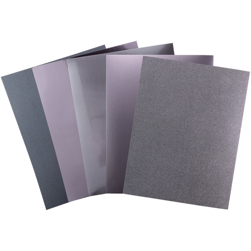 Harmony Precious Metals Cardstock 8.5"X11" 20/Pkg-Charcoal - A50022PM-G15PJ