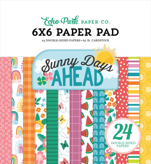 3 Pack Echo Park Double-Sided Paper Pad 6"X6"-Sunny Days Ahead 5A0023T7-1G6T3 - 691835424590