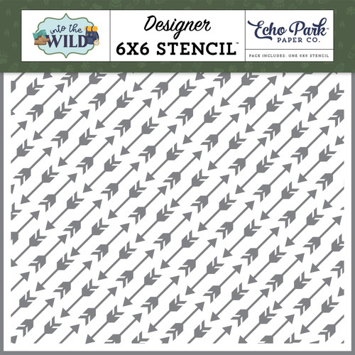 3 Pack Echo Park Stencil 6"X6"-Shoot The Arrow, Into The Wild 5A0023RF-1G6WM - 691835417592