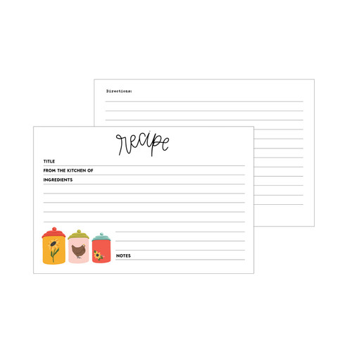 3 Pack Echo Park Recipe Cards-Sunflower Summer 5A0023RR-1G6SN